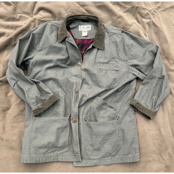 L.L. Bean Other - LL Bean Men's Original Field Coat Cotton flannel-Lined Size XXL Olive Green